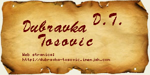 Dubravka Tošović vizit kartica